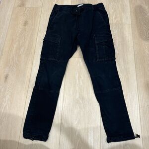 PACSUN Black cargo trousers